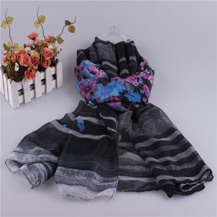 Wholesale viscose voile scarves