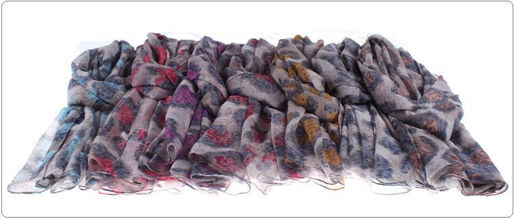 Wholesale voile leopard scarf