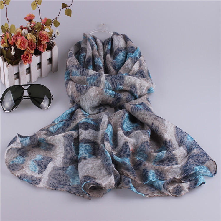 Wholesale voile leopard scarf