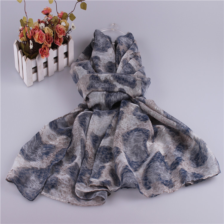 Wholesale voile leopard scarf