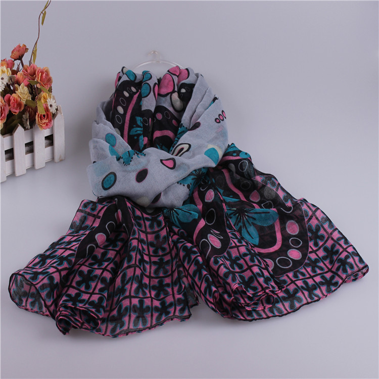 Wholesale printed viscose scarf