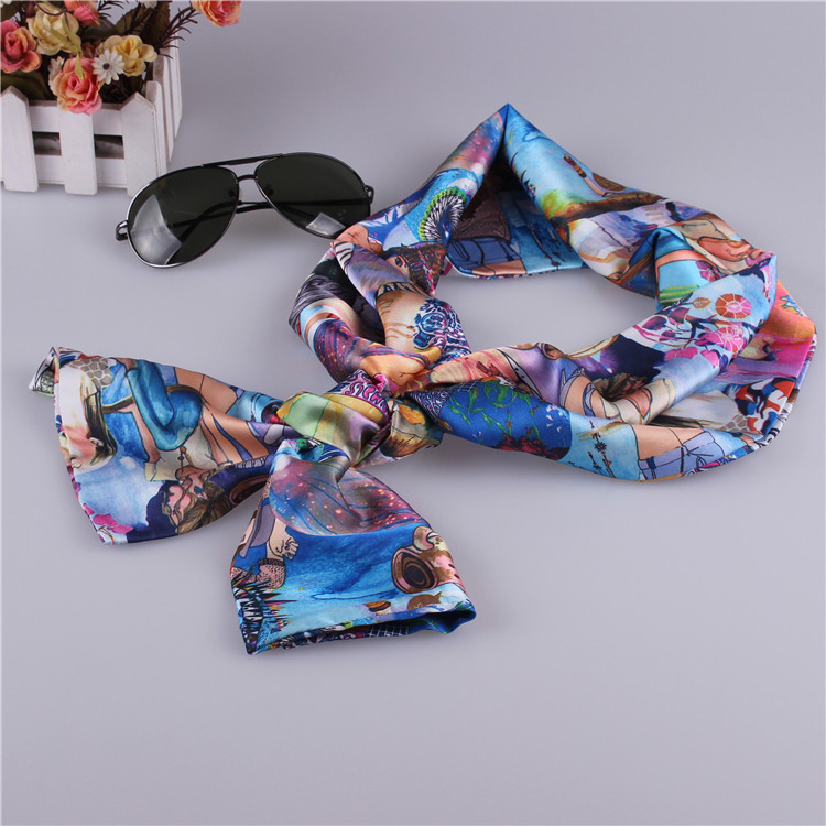 Women vintage silk scarf wholesale