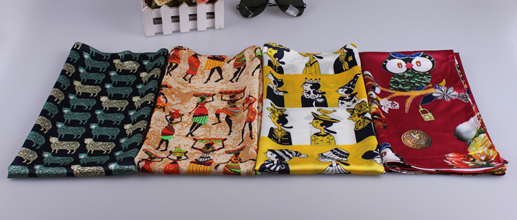 Women silk square scarf