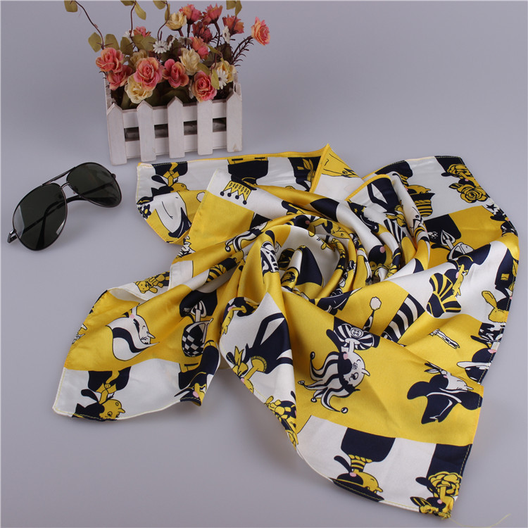 Women silk square scarf