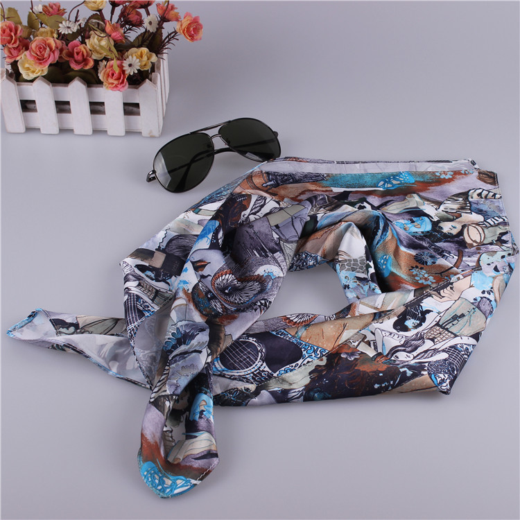 Wholesale large square silk scarf