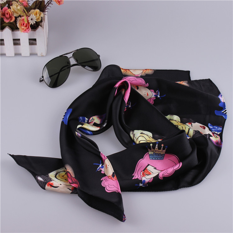 Square silk scarves for women