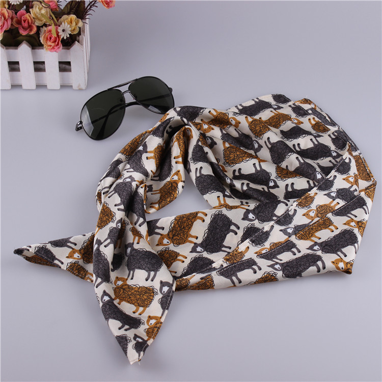 Square silk scarves for women