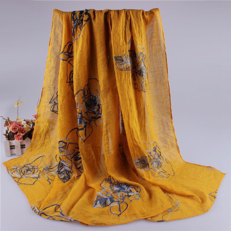 Wholesale cotton embroidery scarf
