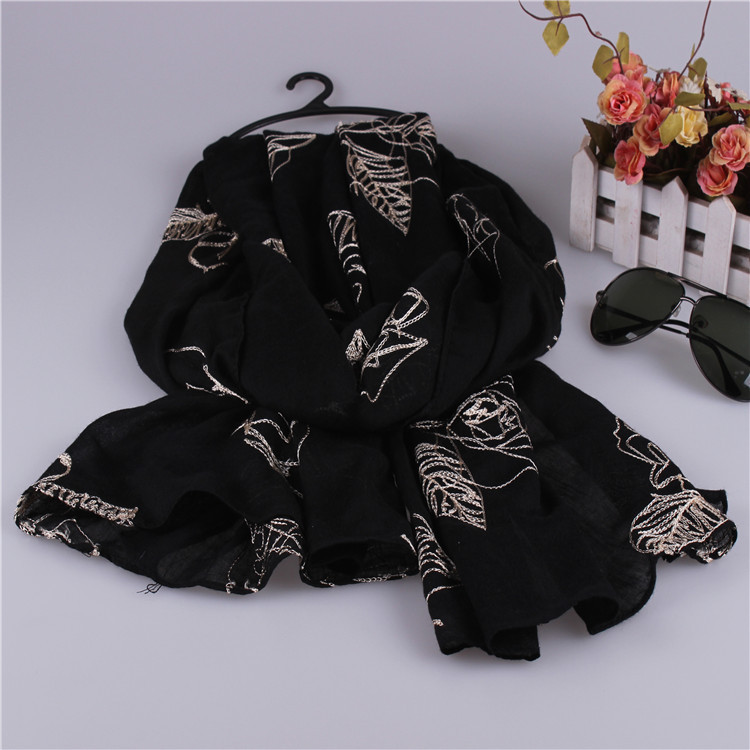 Wholesale cotton embroidery scarf