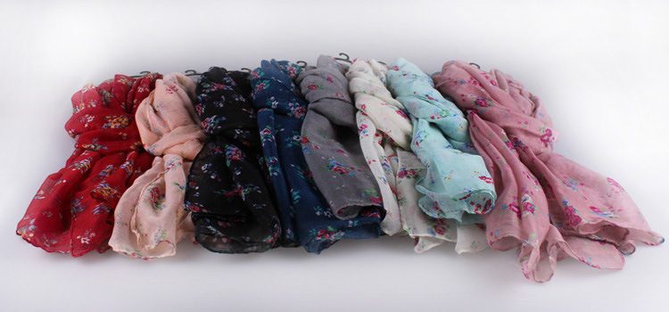 Wholesale viscose floral scarf