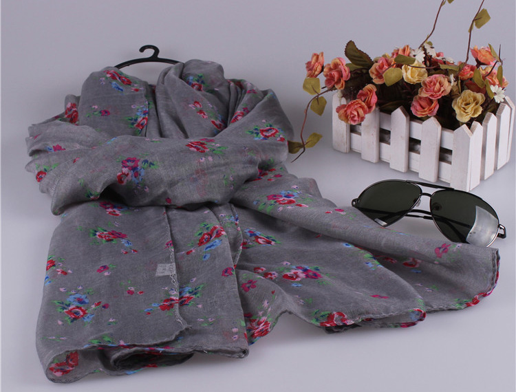 Wholesale viscose floral scarf