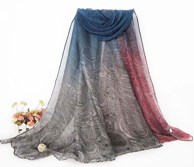 Retro cashew flower scarf wholesale