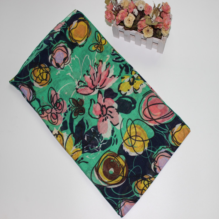 Wholesale graffiti cotton scarf