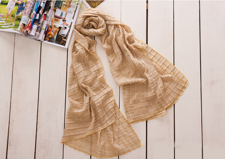 Pure cotton tartan scarf wholesale