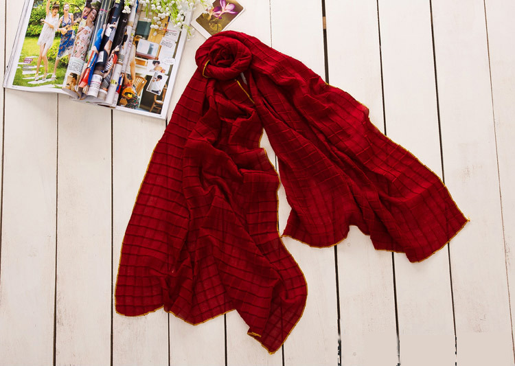 Pure cotton tartan scarf wholesale