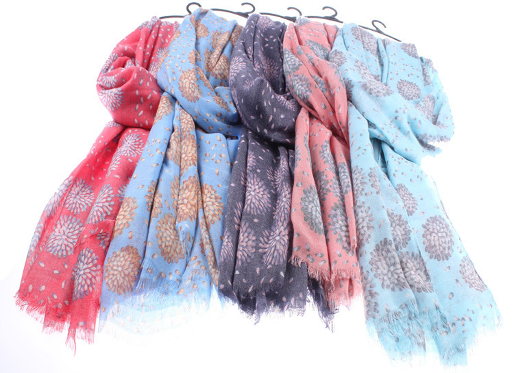 Silk viscose voile scarves wholesale