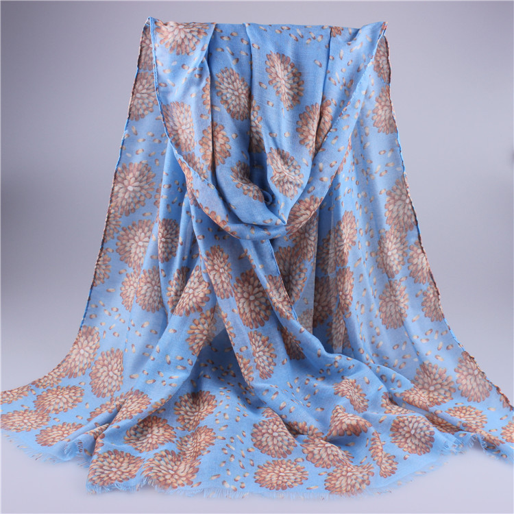 Silk viscose voile scarves wholesale
