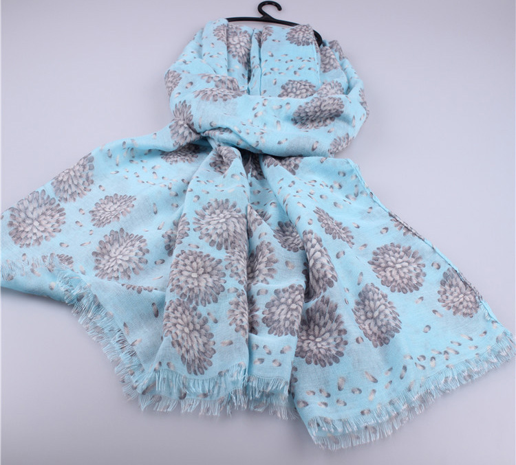 Silk viscose voile scarves wholesale