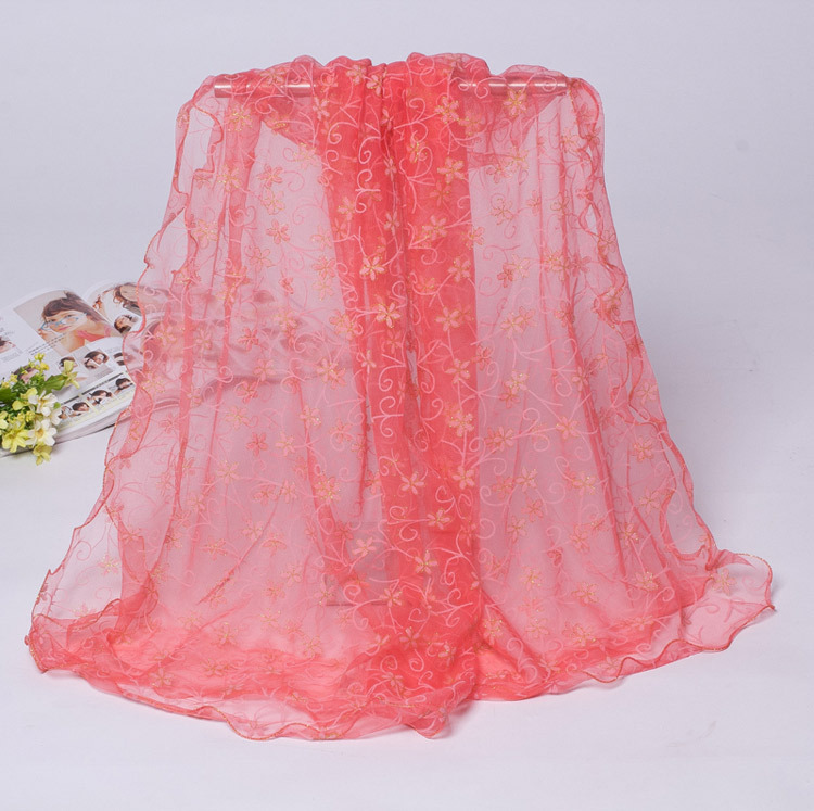 Wholesale floral lace scarf