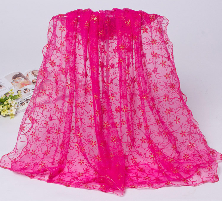 Wholesale floral lace scarf