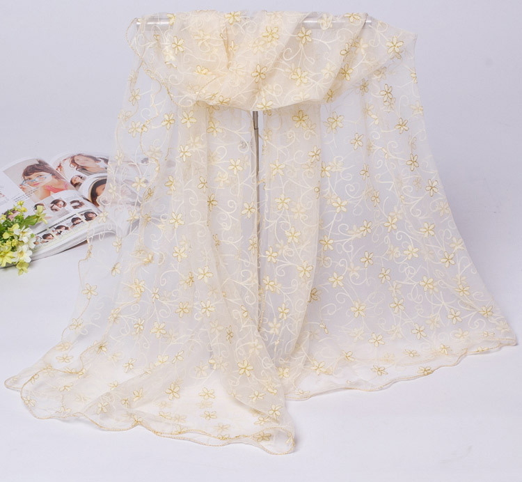 Wholesale floral lace scarf