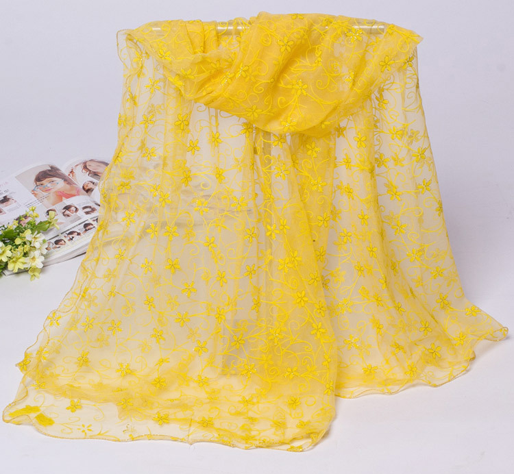 Wholesale floral lace scarf