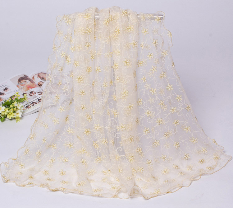 Wholesale floral lace scarf