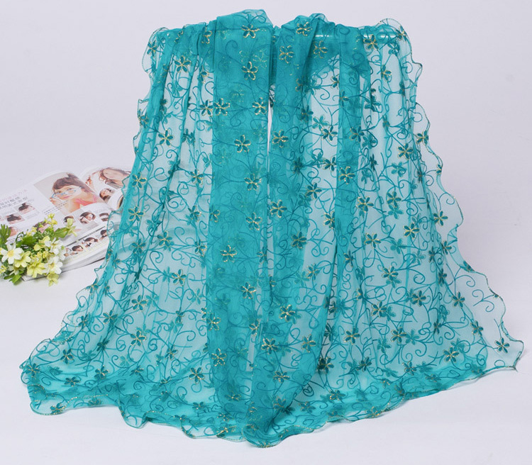 Wholesale floral lace scarf