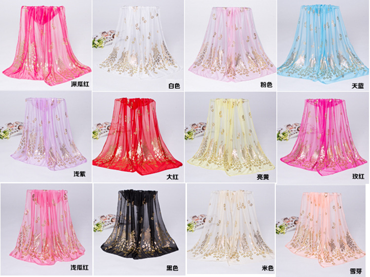 Jacquard female silk scarf