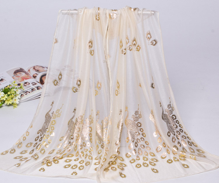 Jacquard female silk scarf