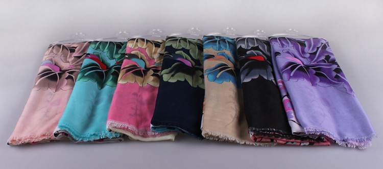 Wholesale cotton floral scarf
