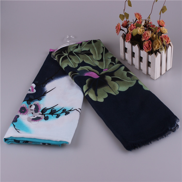 Wholesale cotton floral scarf