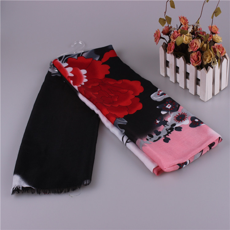 Wholesale cotton floral scarf