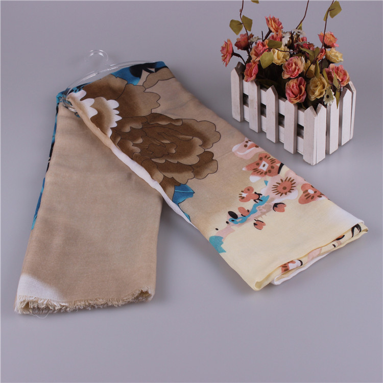 Wholesale cotton floral scarf