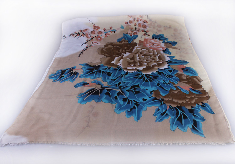 Wholesale cotton floral scarf