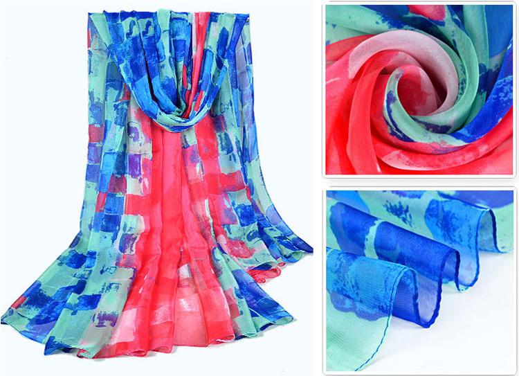 Wholesale silk print scarf