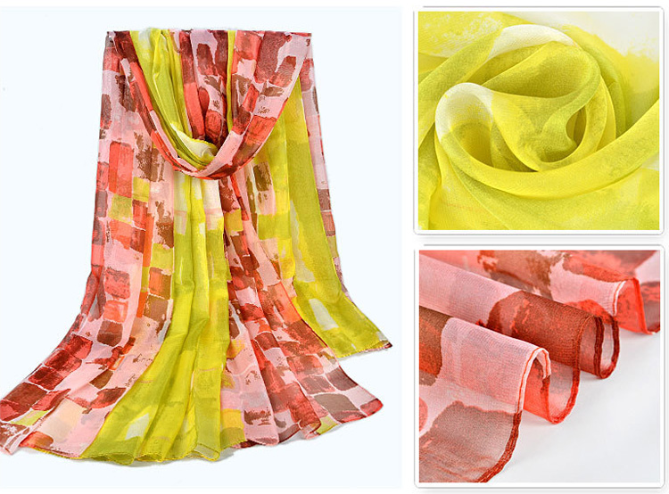 Wholesale silk print scarf