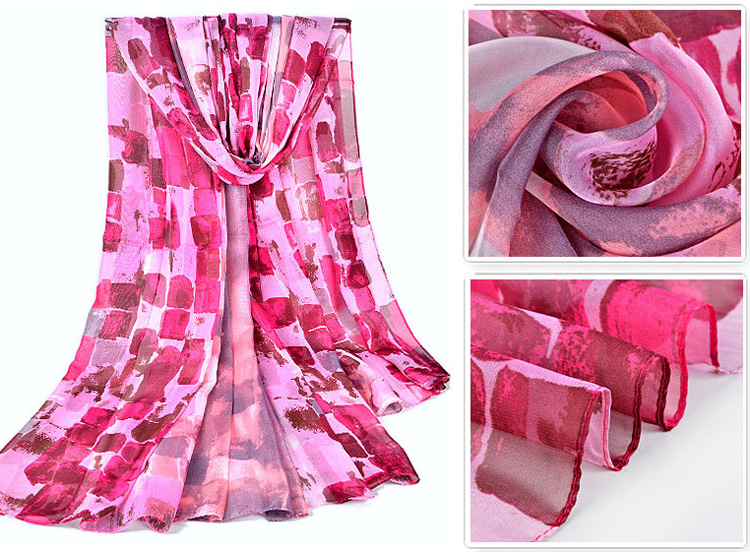 Wholesale silk print scarf