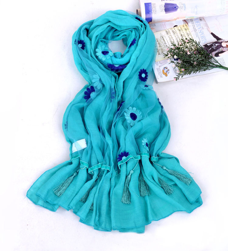 Wholesale fringe cotton scarf