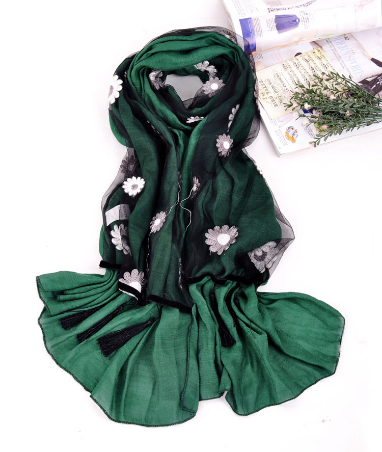 Wholesale fringe cotton scarf