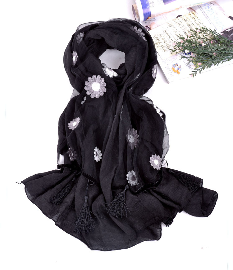 Wholesale fringe cotton scarf