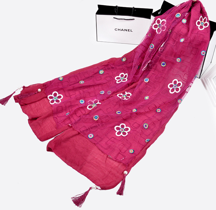 Fringe cotton scarves wholesale