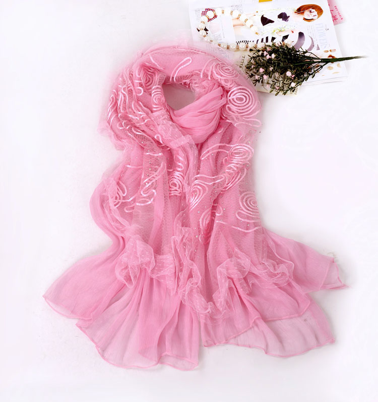 Wholesale chiffon lace scarf