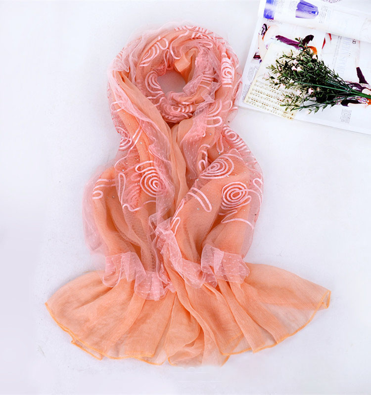 Wholesale chiffon lace scarf