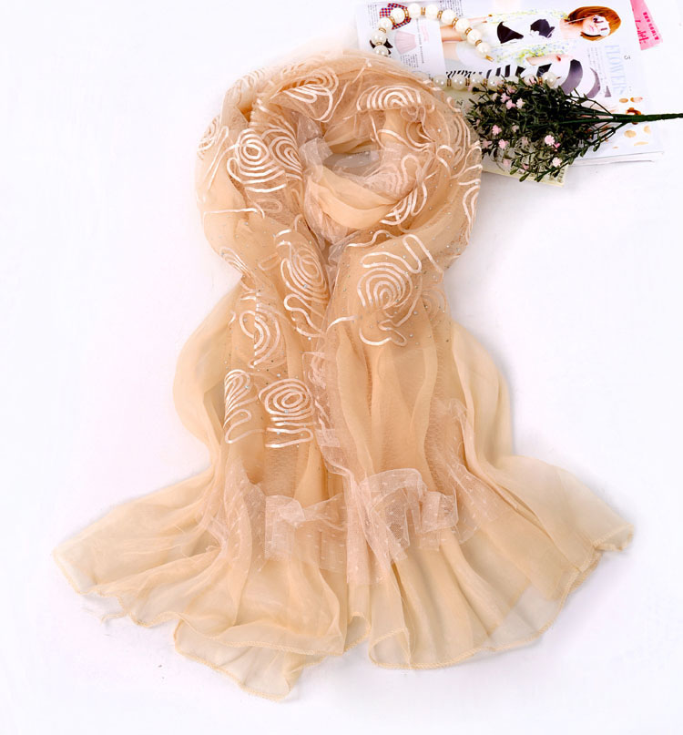 Wholesale chiffon lace scarf