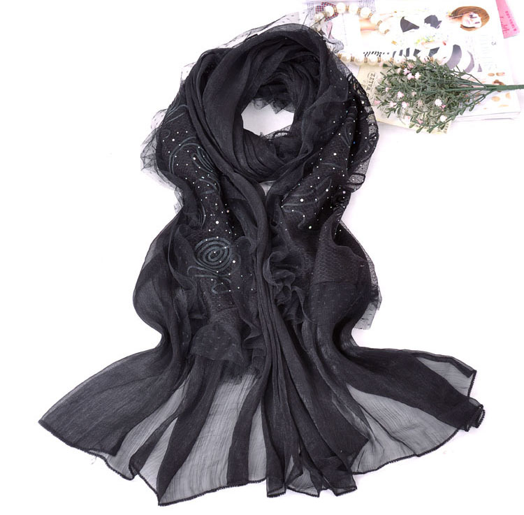 Wholesale chiffon lace scarf