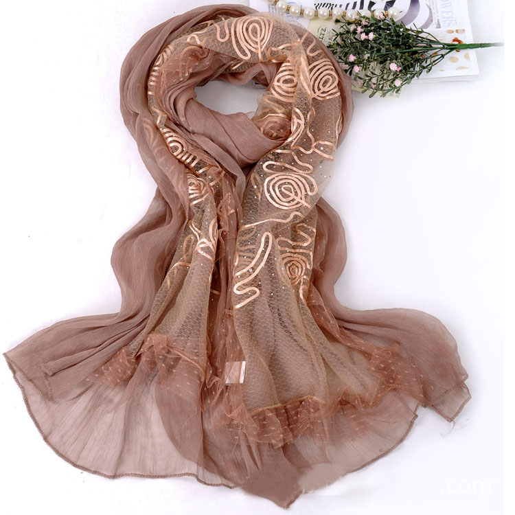 Wholesale chiffon lace scarf