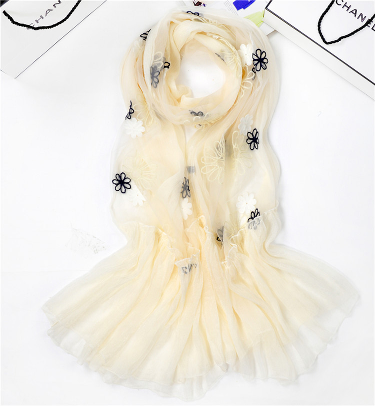 Wholesale fringe chiffon scarf