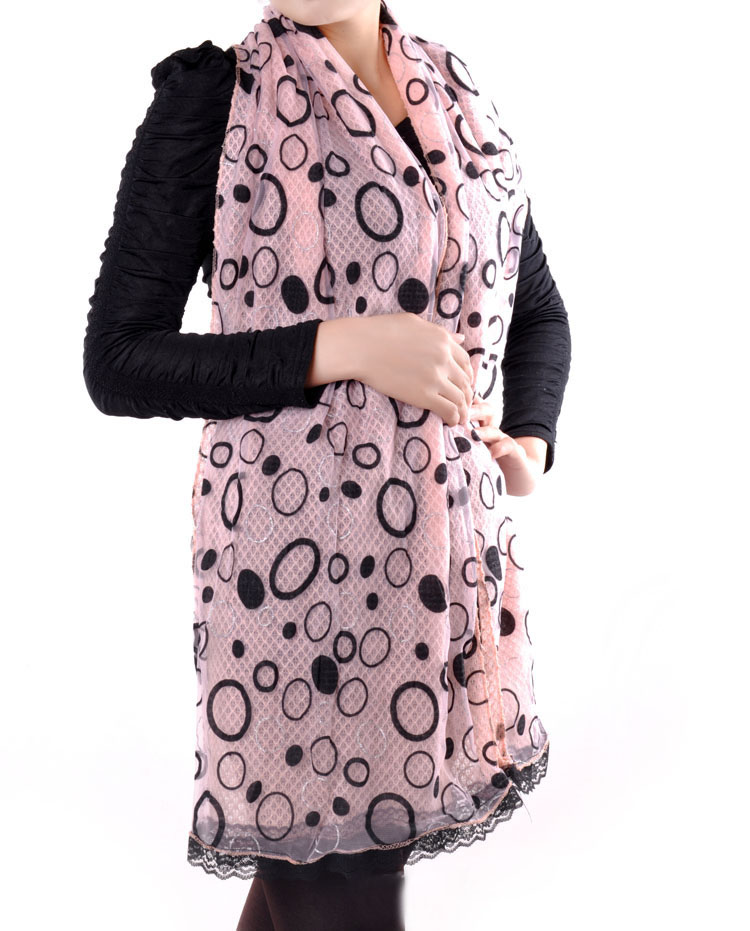 Wholesale knitted lace scarf