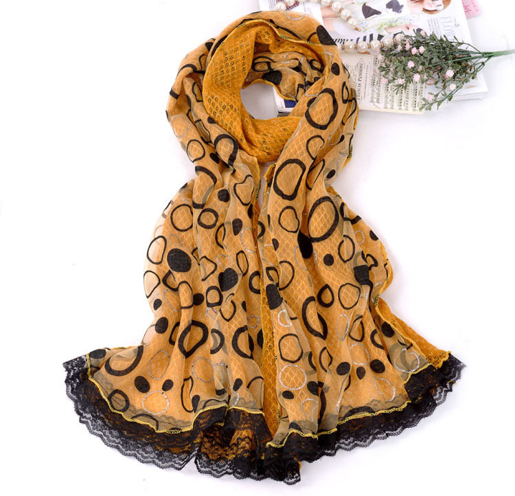 Wholesale knitted lace scarf